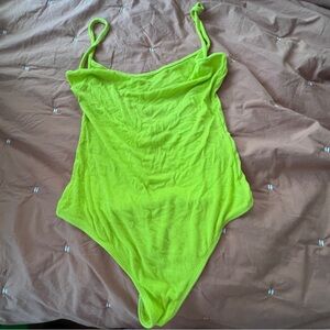 American Apparel vintage neon green bodysuit